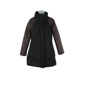 prAna Women’s PrimaLoft Quilted Insulated Long Puffer Jacket, Gray, XS